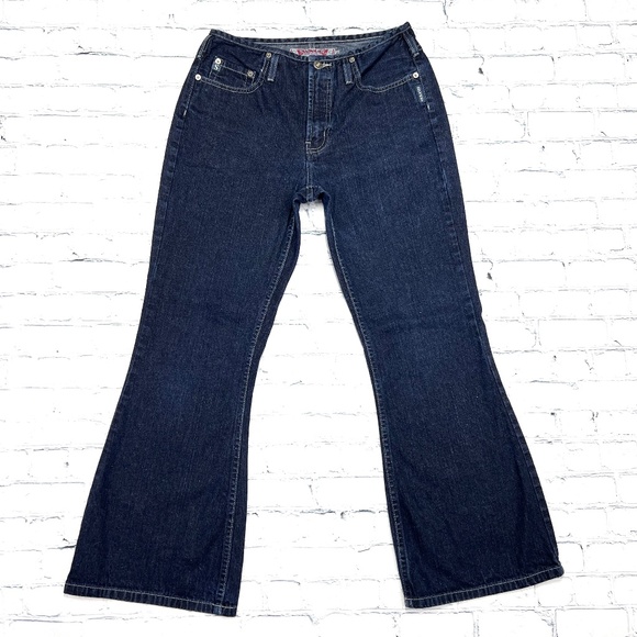 👖VINTAGE |•SILVER JEANS•| Dark Blue Flare Leg Jeans👖 - Picture 1 of 15